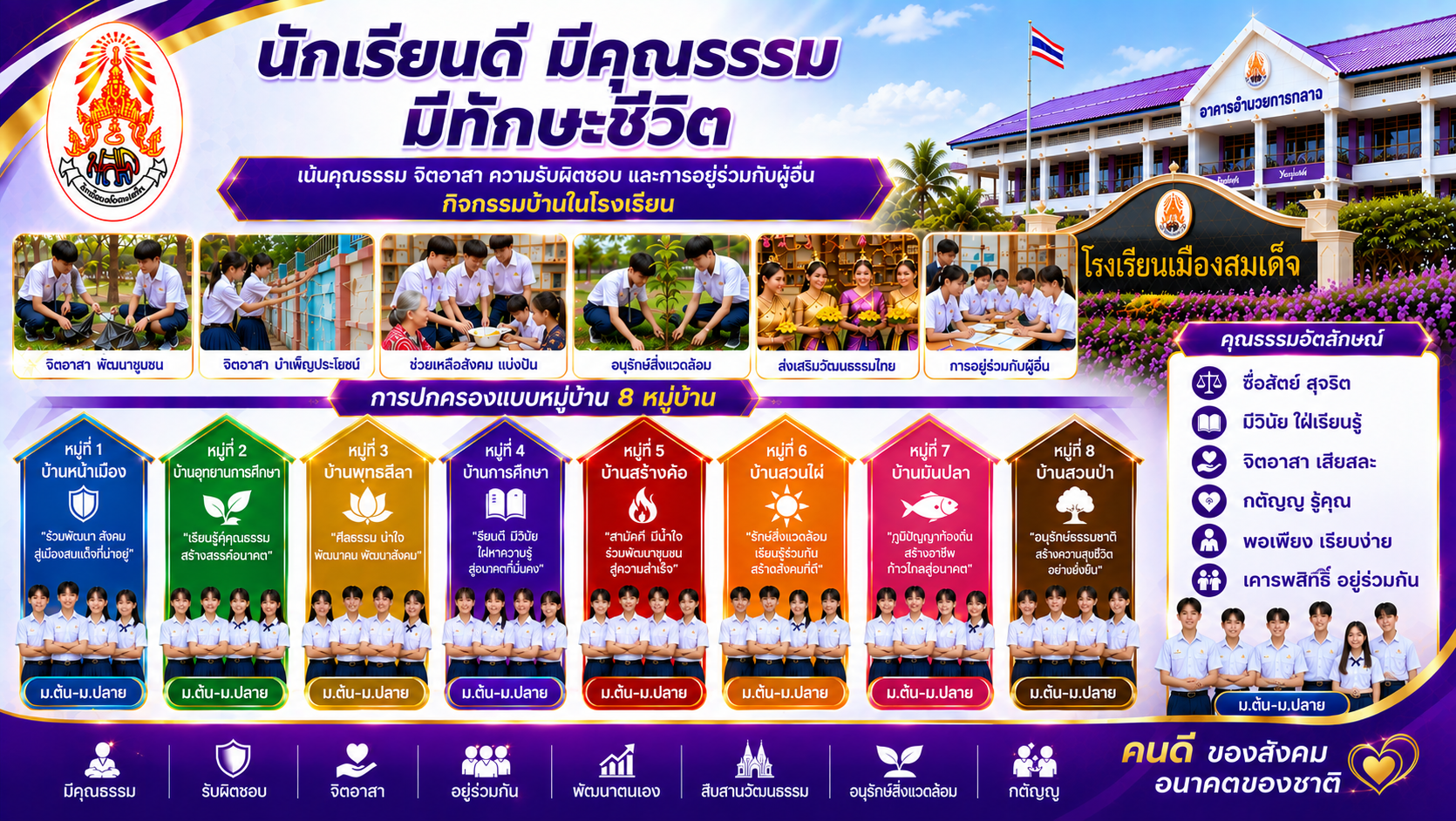 ยินดีต้อนรับสู่ โรงเรียนเมืองสมเด็จ